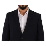 Domenico Tagliente Blue Polyester Single Breasted Formal Suit KOS1947 - 51