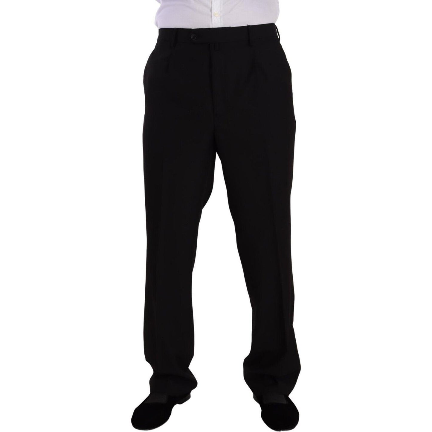 Domenico Tagliente Black Polyester Single Breasted Formal Suit KOS1946 - 51