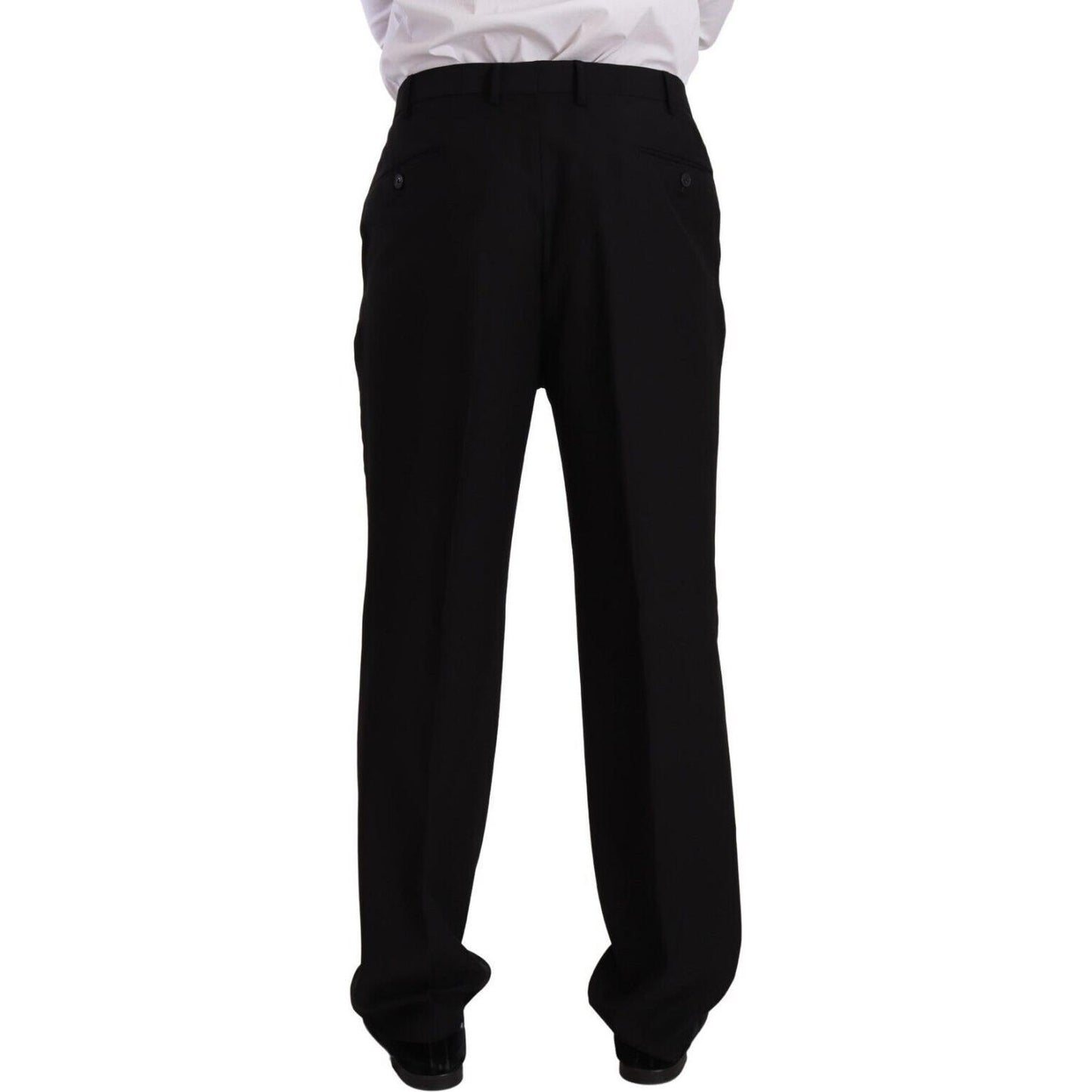 Domenico Tagliente Black Polyester Single Breasted Formal Suit KOS1946 - 51