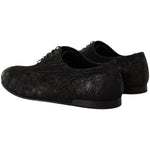 Dolce & Gabbana Black Caiman Leather Mens Oxford Shoes MV4523 - 44
