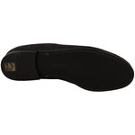 Dolce & Gabbana Black Jacquard Slippers Flats Loafers Shoes MV4476 - 40