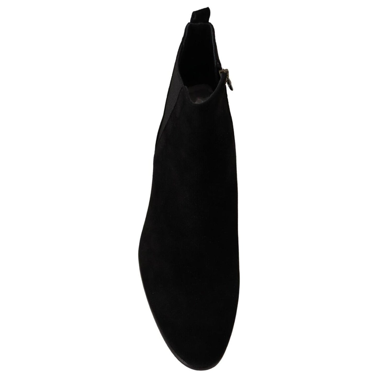 Dolce & Gabbana Black Suede Leather Chelsea Mens Boots Shoes MV4480 - 41