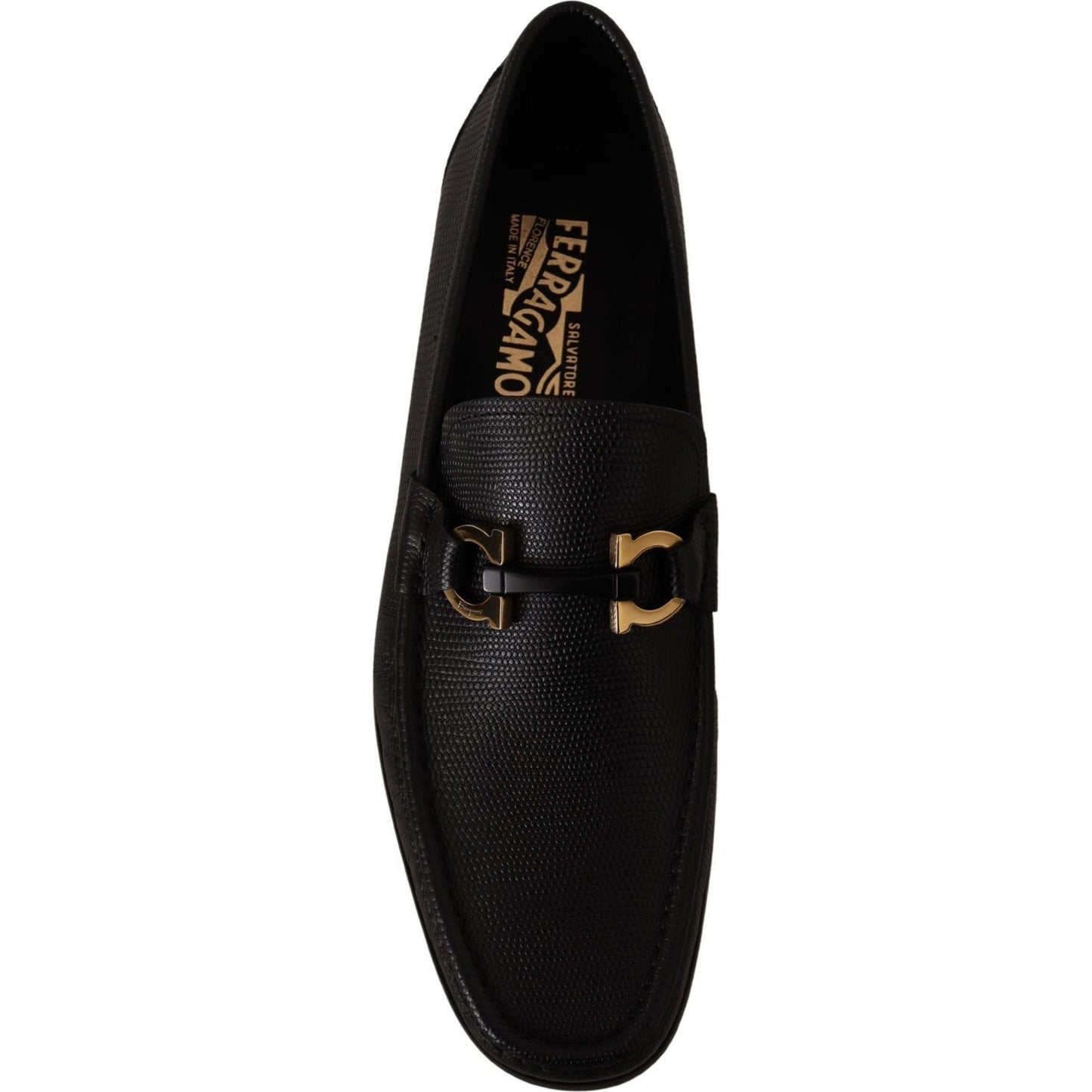 Salvatore Ferragamo Elegant Black Calf Leather Loafers 8057553791802