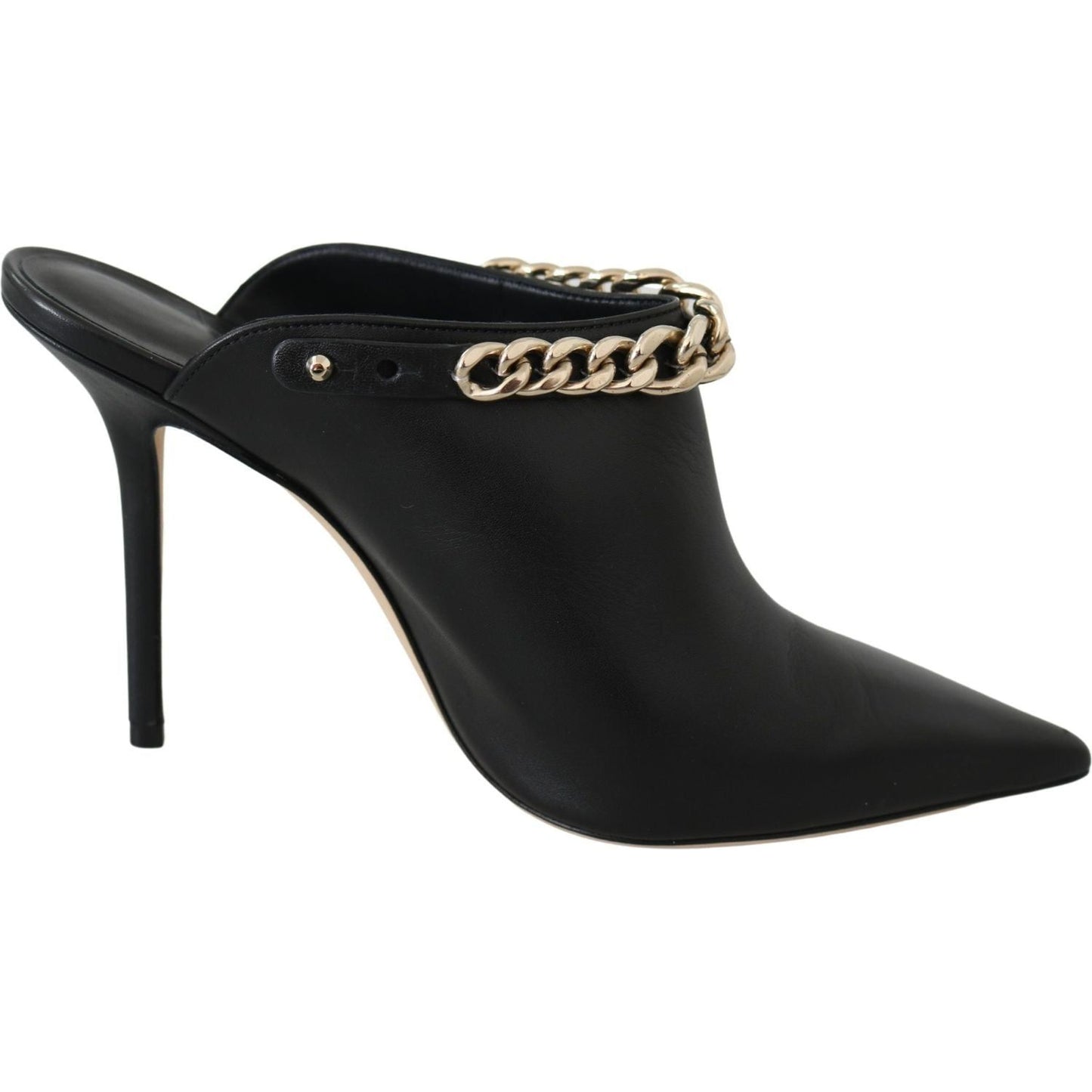 Jimmy Choo Elegant Black Gold Leather Pumps 192954477899