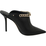 Jimmy Choo Elegant Black Gold Leather Pumps 192954477899