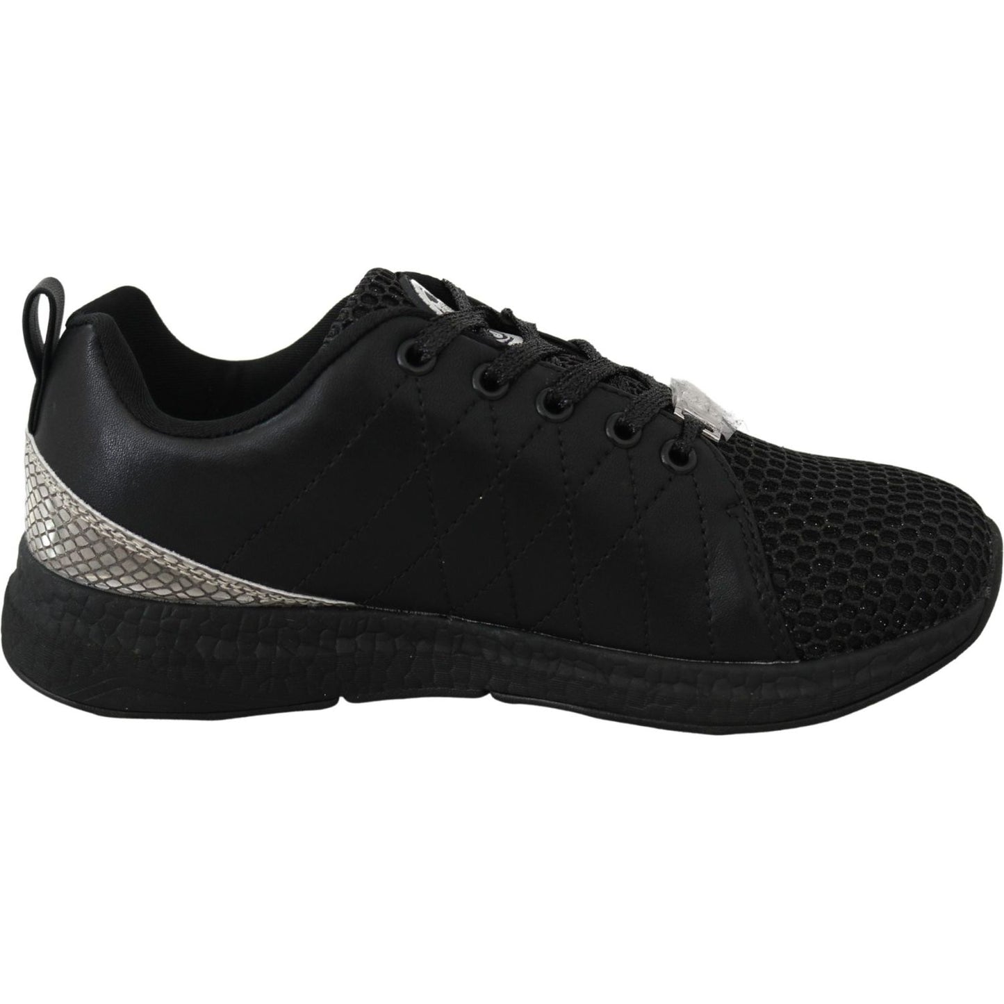 Plein Sport Exquisite Black Runner Gisella Sports Sneakers 4059623082449