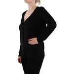 Dolce & Gabbana Black Wool V-neck Long Sleeves Pullover Top TSH7615 - 42