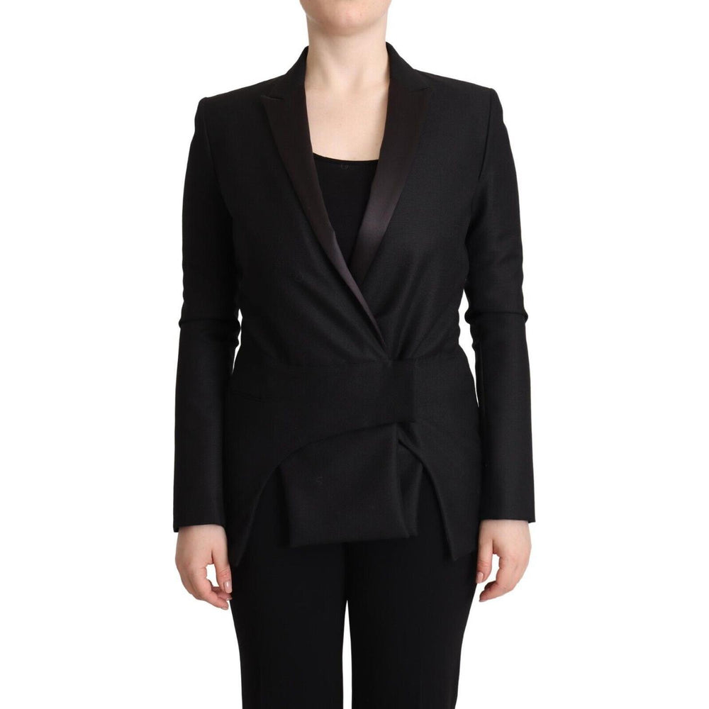 Costume National Black Long Sleeves Double Breasted Jacket JKT3228 - 40