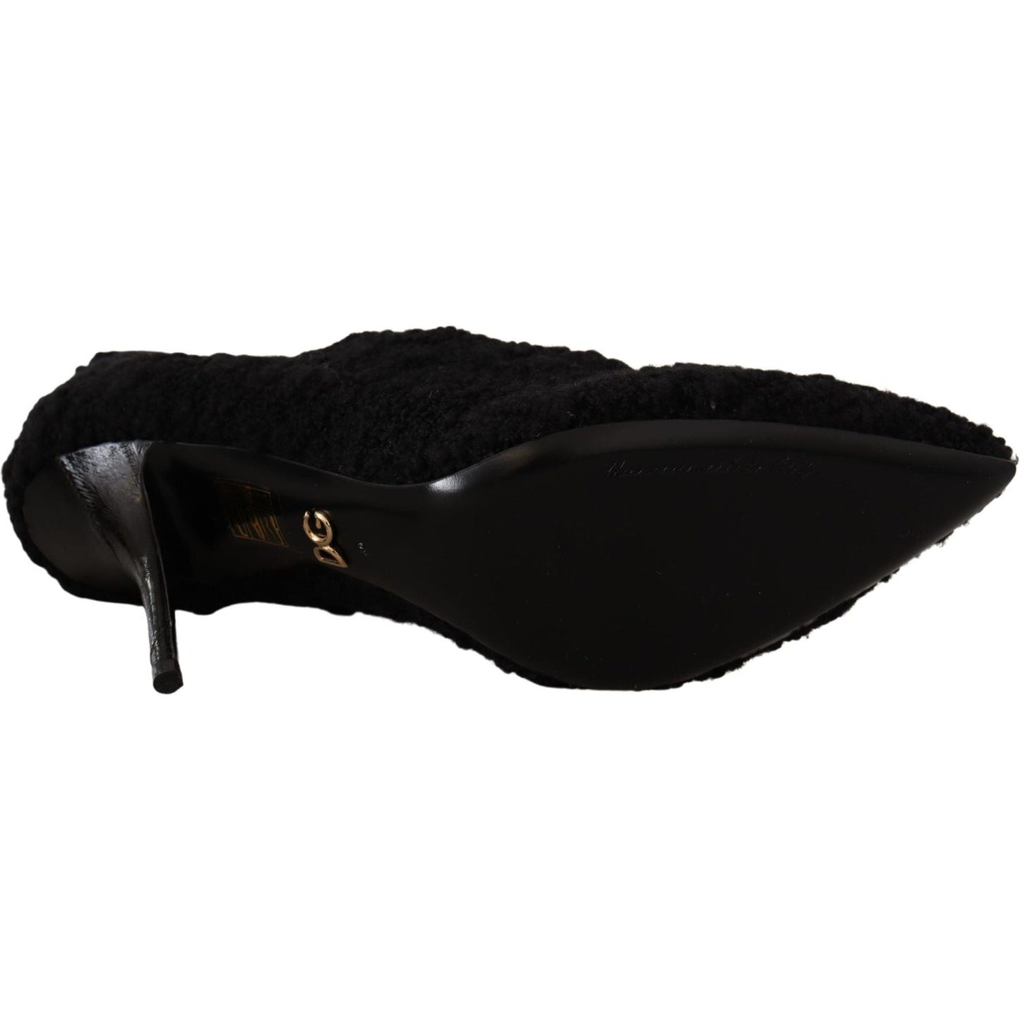 Dolce & Gabbana Black Stiletto Heels Mid Calf Women Boots LA9732- 40