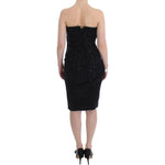 Masha Ma Black Strapless Embellished Pencil Dress SIG12640-2