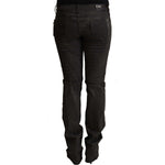 Costume National Black Cotton Mid Waist Skinny Pants PAN70735 - 26