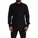 Dolce & Gabbana Black GOLD Slim Fit Tuxedo Dress Shirt TSH82938- 37