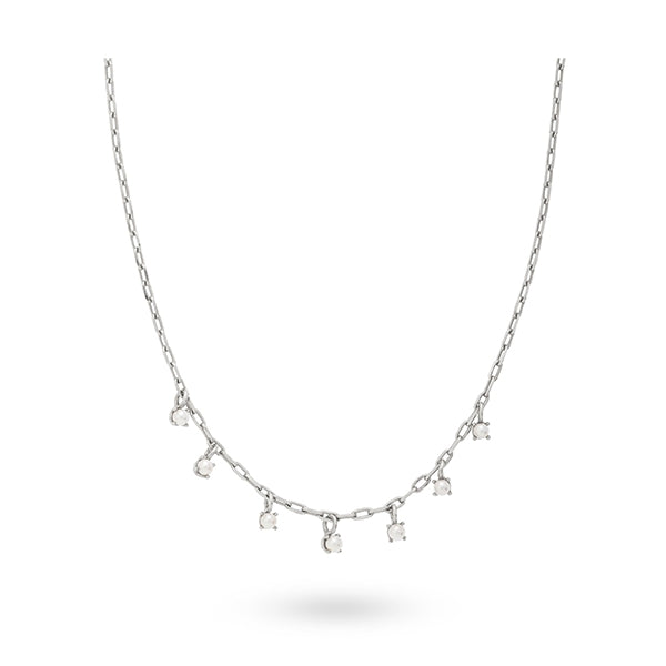 Elegant 24KAE JEWELS JEWELRY Mod. 32404S necklace with dangling charms, delicate chain design.