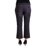 Jucca Black Low Waist Folded Hem Flared Cropped Pants PAN72181 - 46