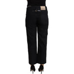John Galliano Black Cotton Flared Cropped High Waist Denim Jeans PAN72221 - 30