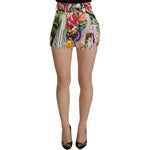Dolce & Gabbana Multicolor High Waist Hot Pants Shorts SKI1834- 36