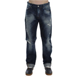 Acht Blue Wash Cotton Denim Regular Fit Jeans