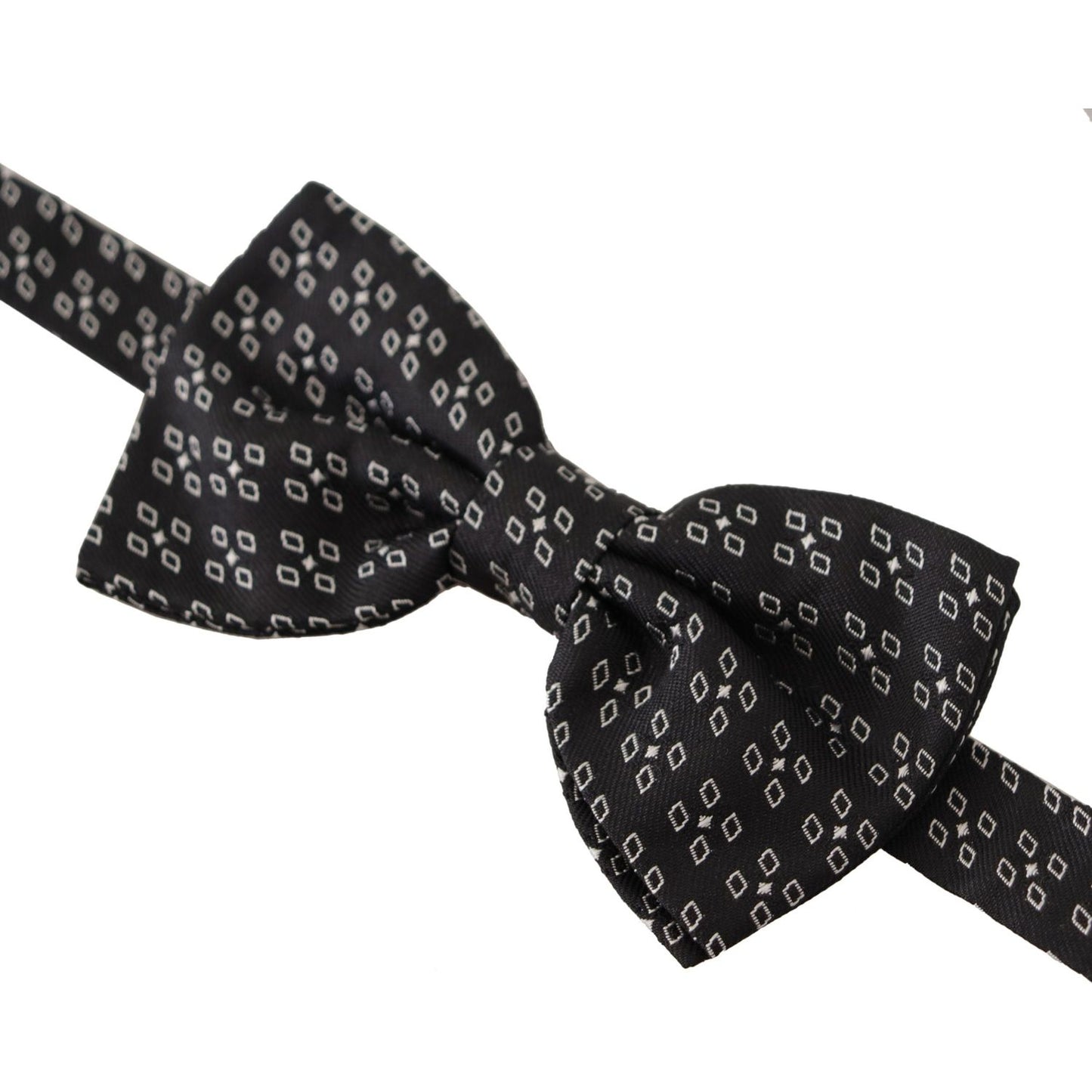 Dolce & Gabbana Black White Polka Dot 100% Silk Neck Papillon Tie FT3596