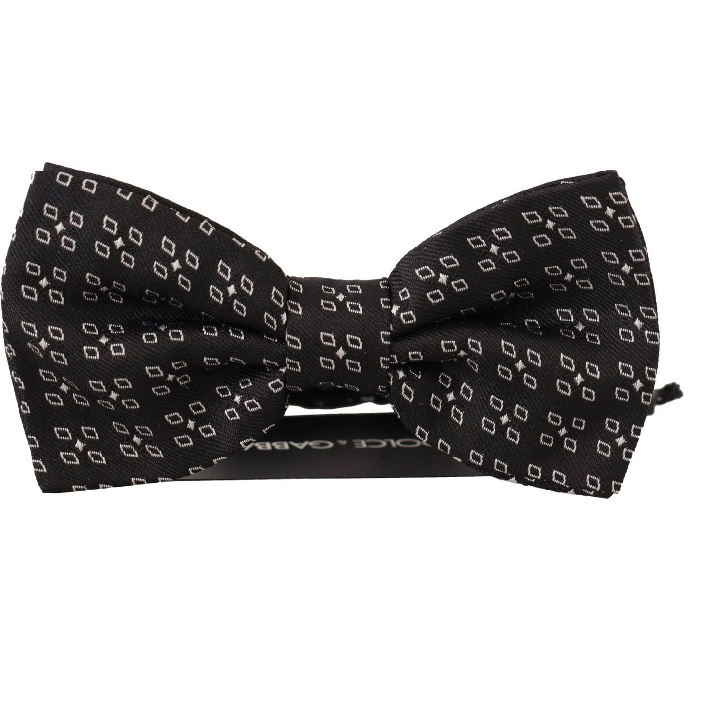 Dolce & Gabbana Black White Polka Dot 100% Silk Neck Papillon Tie FT3596