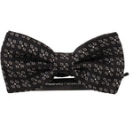 Dolce & Gabbana Black White Polka Dot 100% Silk Neck Papillon Tie FT3596