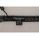 Dolce & Gabbana Black White Polka Dot 100% Silk Neck Papillon Tie FT3596