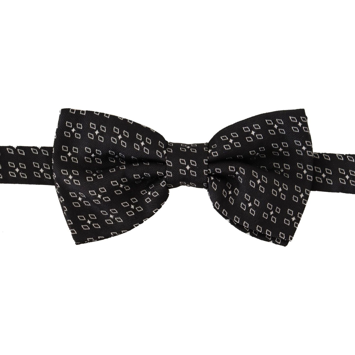 Dolce & Gabbana Black White Polka Dot 100% Silk Neck Papillon Tie FT3596