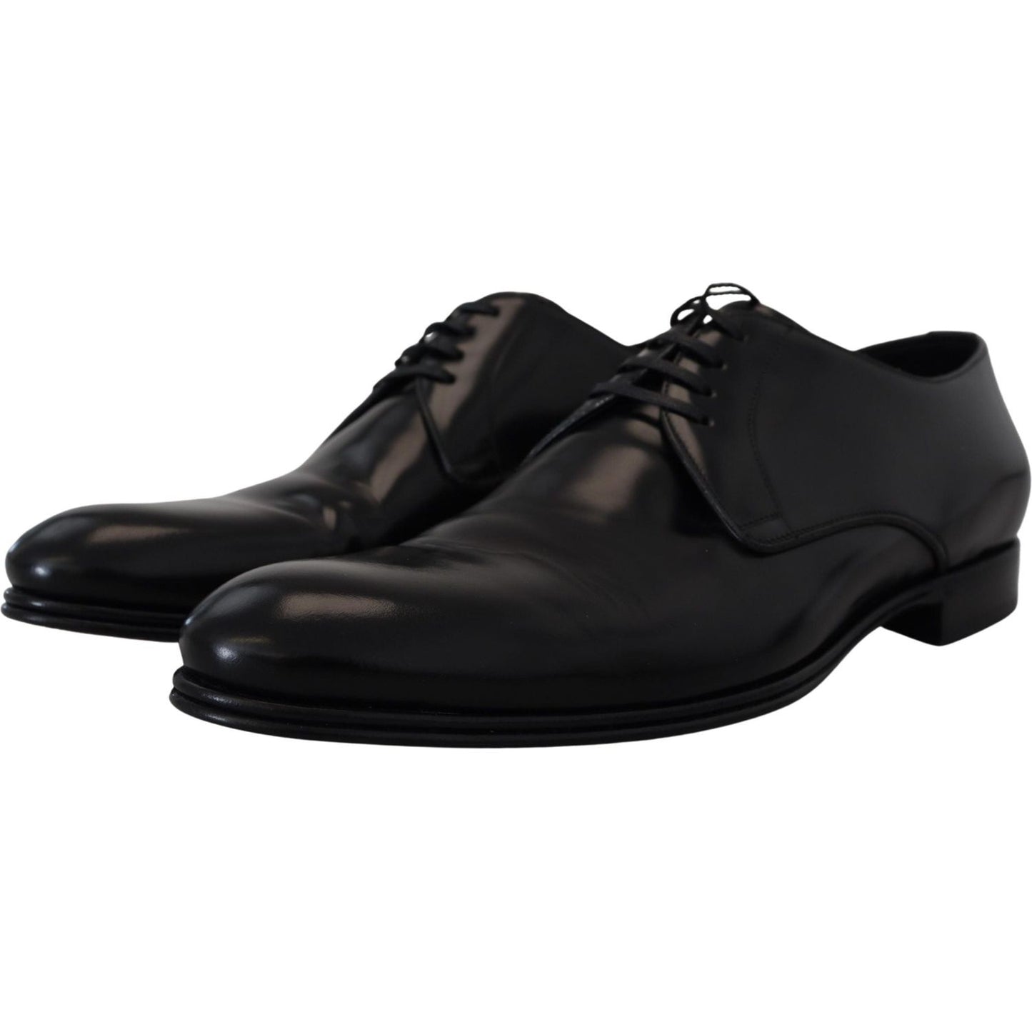 Dolce & Gabbana Black Leather Formal Dress Shoes MV4831- 39.5