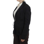 Exte Black Stretch Single Breasted Blazer Jacket SIG30905-3