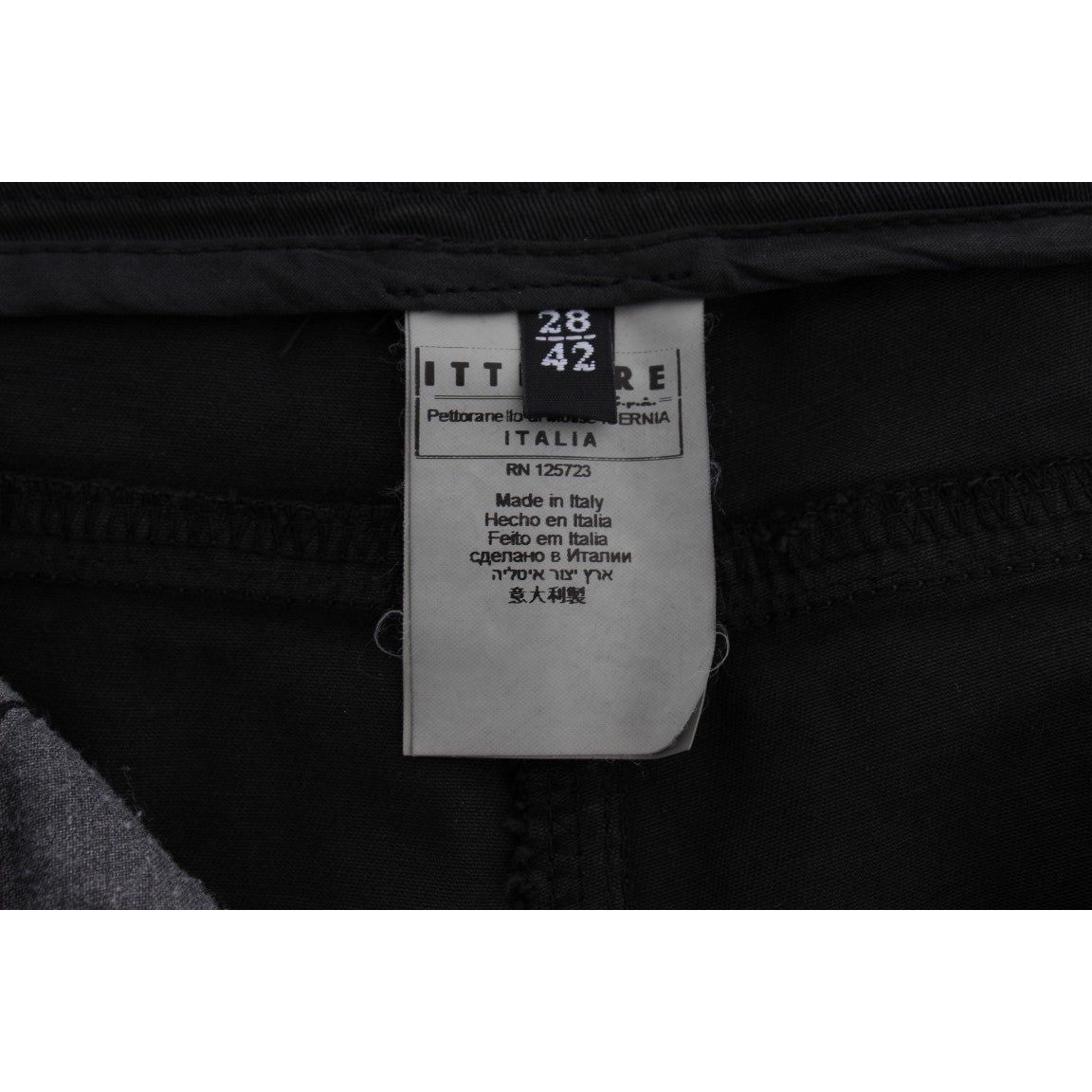 Costume National Black Cotton Capri Cropped Denim Jeans Jeans & Pants