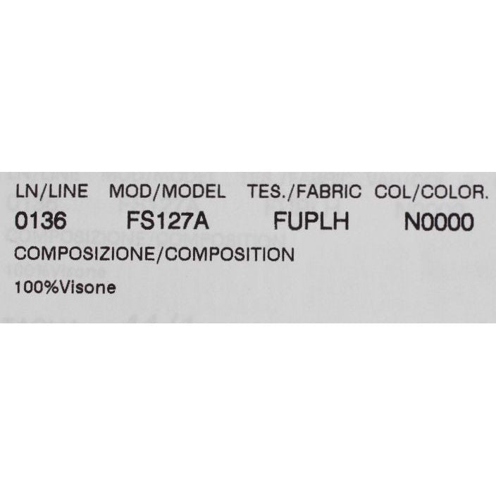 Dolce & Gabbana Black Mink Fur Shoulder Collar Scarf