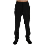 Dolce & Gabbana Black Striped Wool Stretch Pants PAN60381-54
