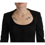 Dolce & Gabbana Black Slim Fit Long Sleeves Snap Jacket JKT3325- 38