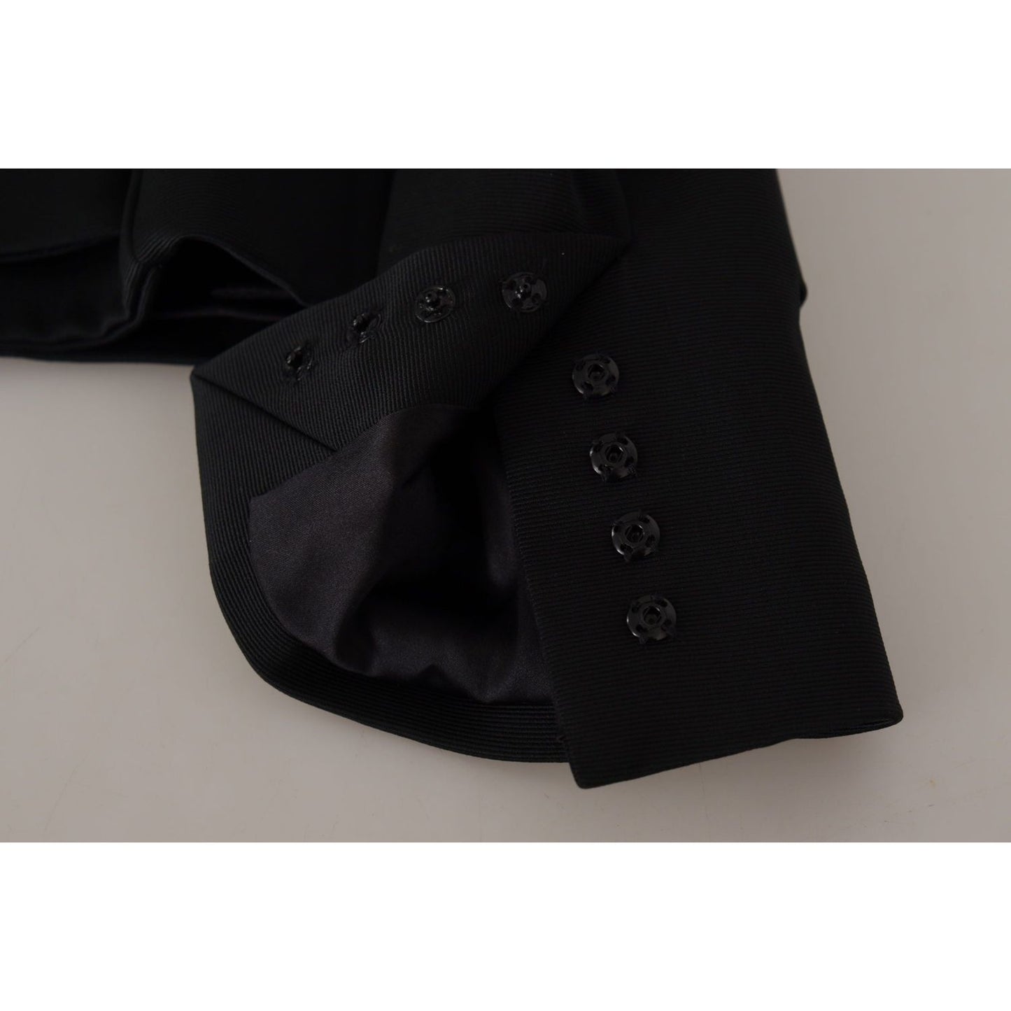 Dolce & Gabbana Black Slim Fit Long Sleeves Snap Jacket JKT3325- 38