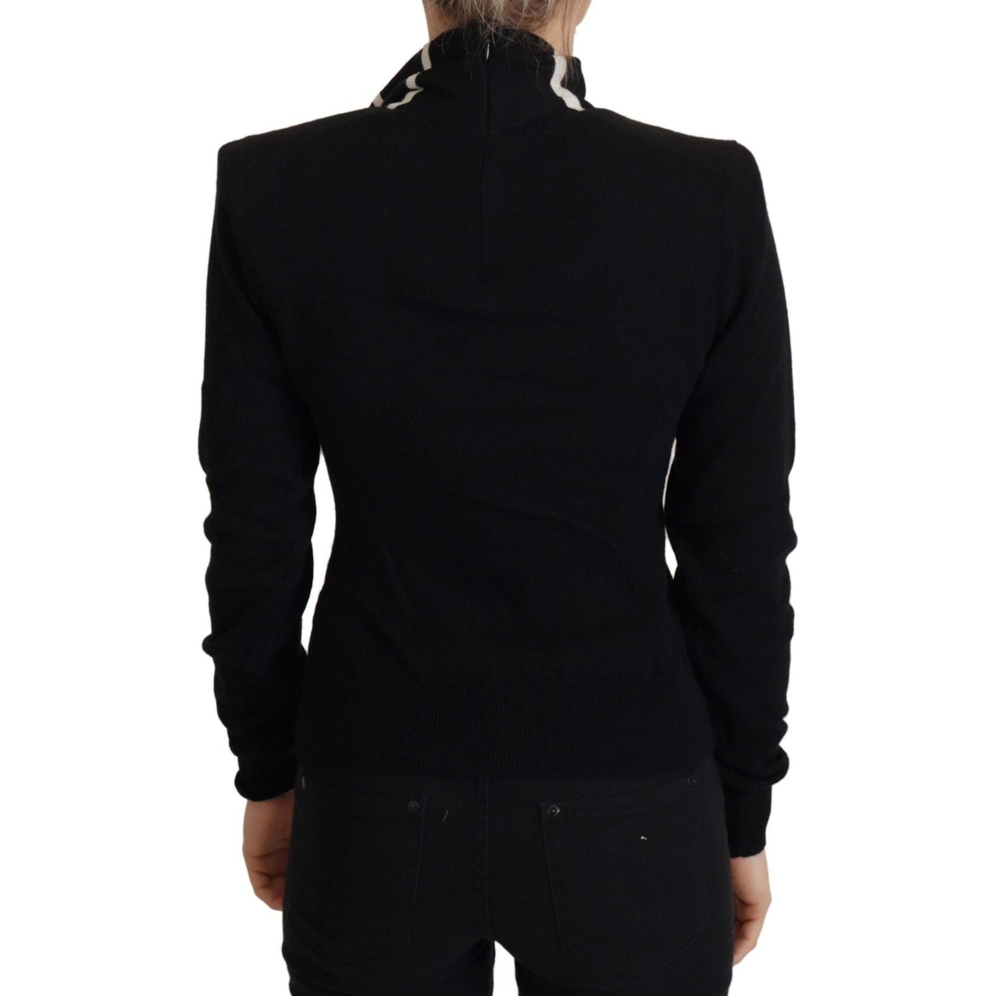 Dolce & Gabbana Black Cashmere Turtleneck Pullover Sweater TSH8022 - 38
