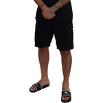 Dolce & Gabbana Black Cotton Bermuda Cargo Shorts PAN74014- 44