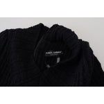 Dolce & Gabbana Black Wool Knitted Sheath Sweater Dress DR28790- 36