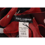 Dolce & Gabbana Black Red Sicily Bag Silk Shirt Top Blouse TSH83192- 40