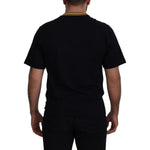 Dolce & Gabbana Black Cotton Embroidered Crewneck T-shirt TSH8106- 44
