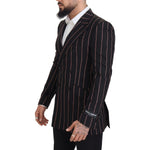 Dolce & Gabbana Black Stripes Viscose Double Breasted Blazer JKT3435 - 48