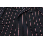 Dolce & Gabbana Black Stripes Viscose Double Breasted Blazer JKT3435 - 48