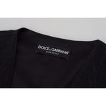 Dolce & Gabbana Black Brocade Button Down Sleeveless Vest Top TSH83311 - 40
