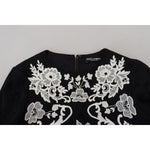 Dolce & Gabbana Black Lace Trim Half Sleeves A-line Dress PAN28794 - 42