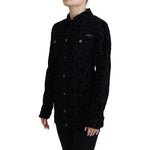Dolce & Gabbana Black Leopard Long Sleeve Denim Cotton Jacket JKT3471 - 40
