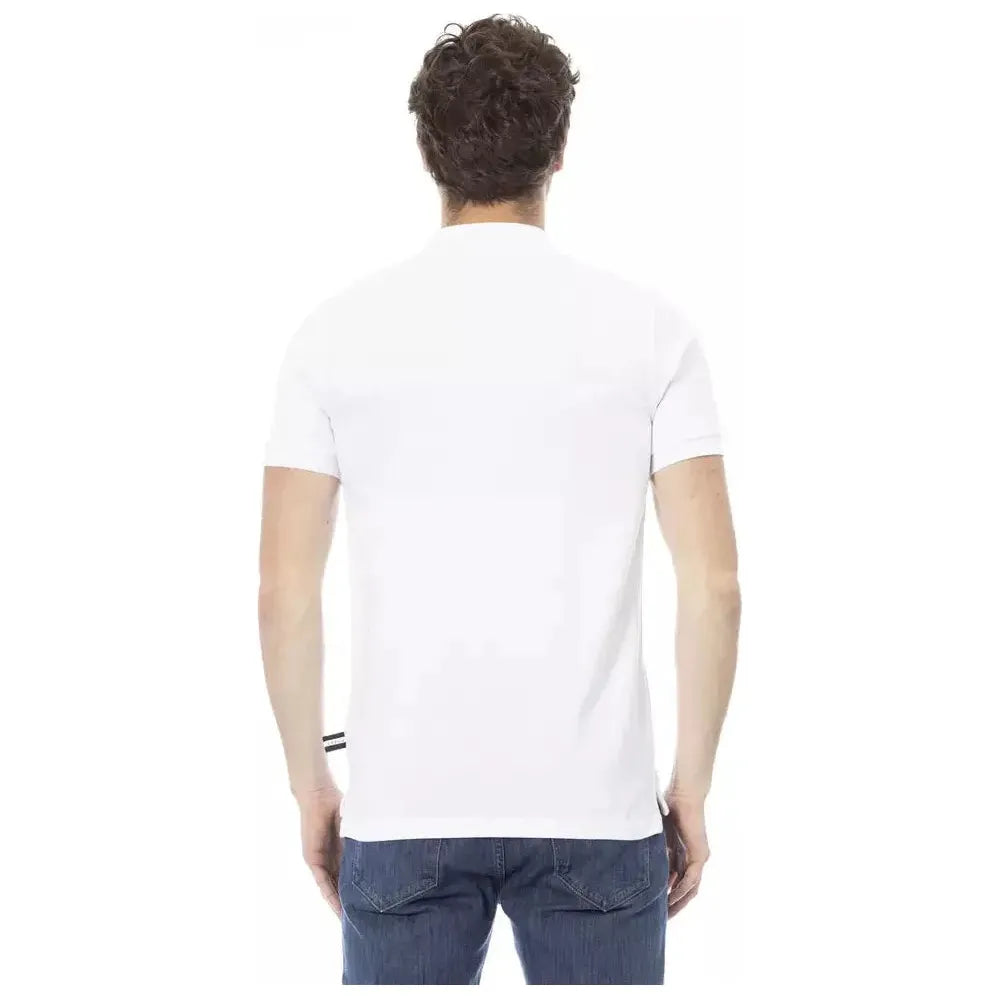 Baldinini Trend White Cotton Men Polo Shirt