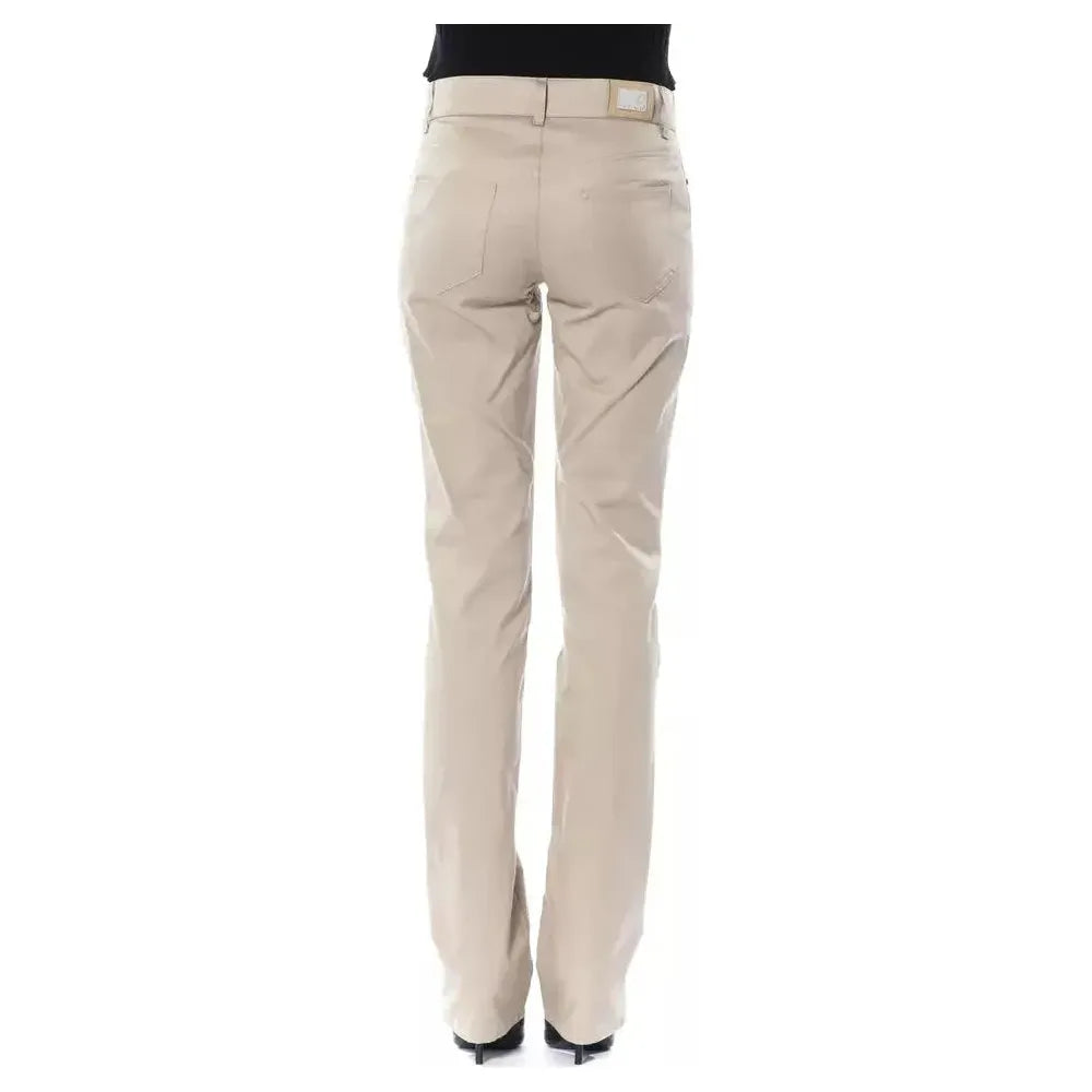 BYBLOS Beige Cotton Women Pant