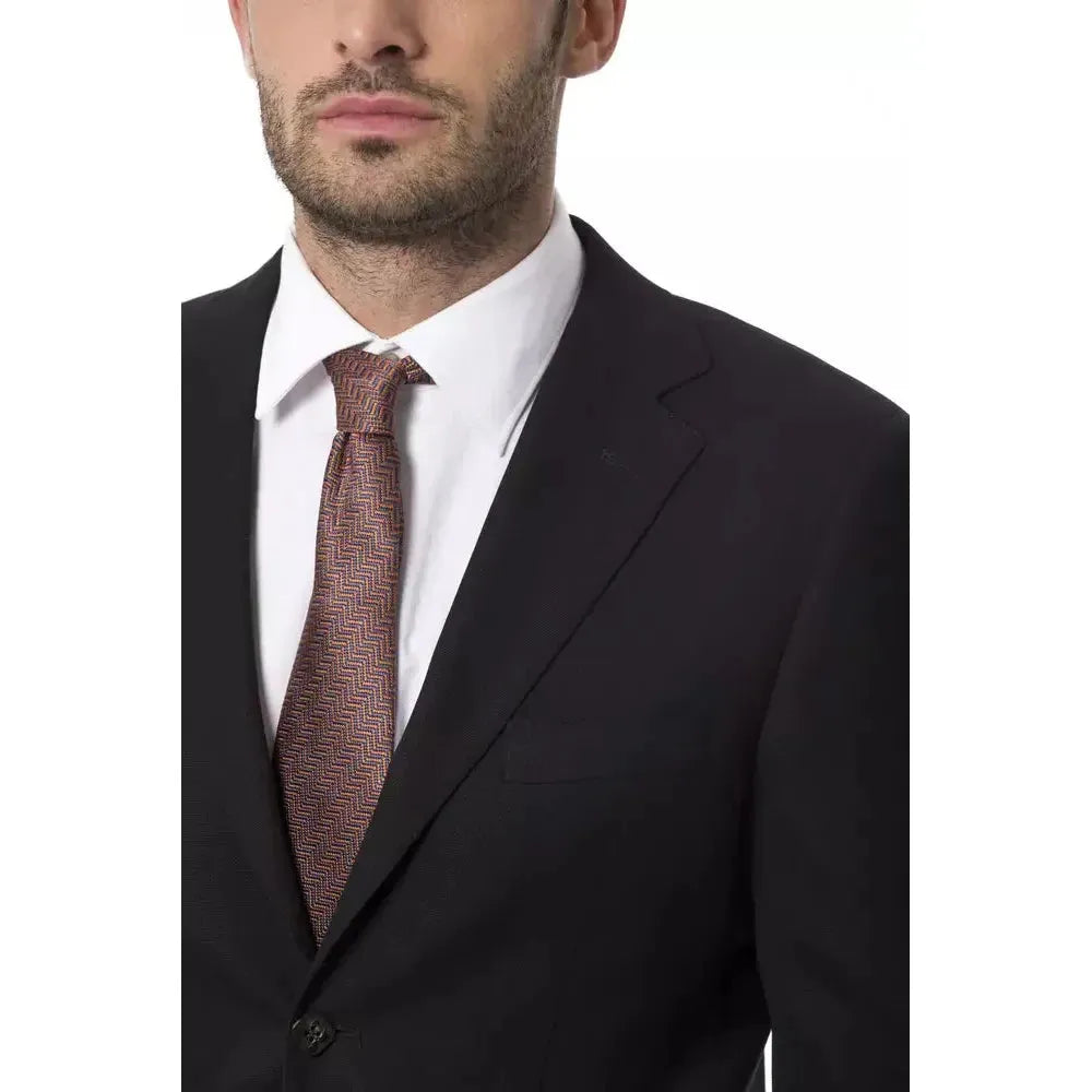 Billionaire Italian Couture Black Wool Mens Blazer BI-10388-IT50 | L