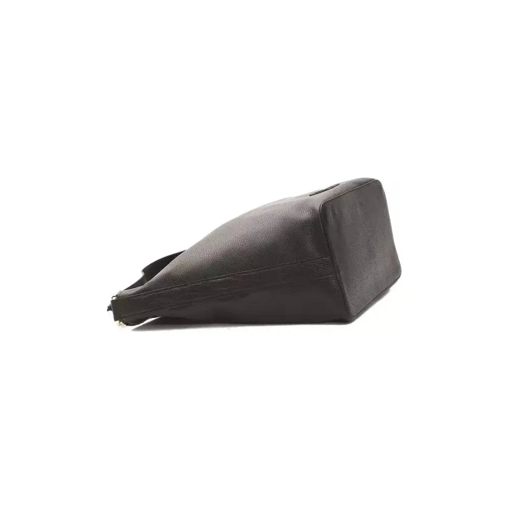 Pompei Donatella Black Leather Women Shoulder Bag PO-5803