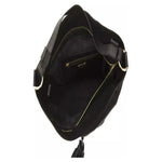Pompei Donatella Black Leather Women Shoulder Bag PO-5803