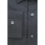 Robert Friedman Black Cotton Men Shirt RO-20386-M