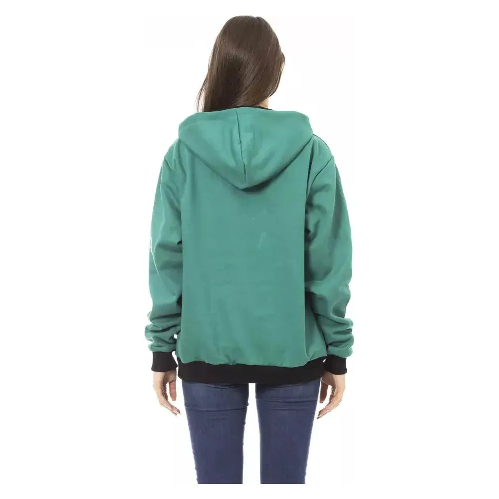 Baldinini Trend Black Cotton Women Hoodie BA-22527-M